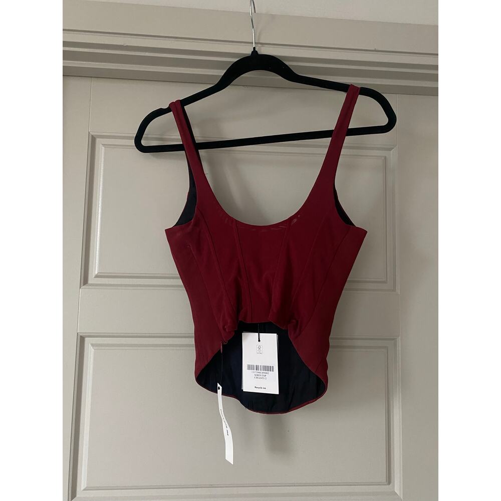 NWT Reformation Seren Top in Chianti Crimson Red Size 2 - Picture 4 of 8